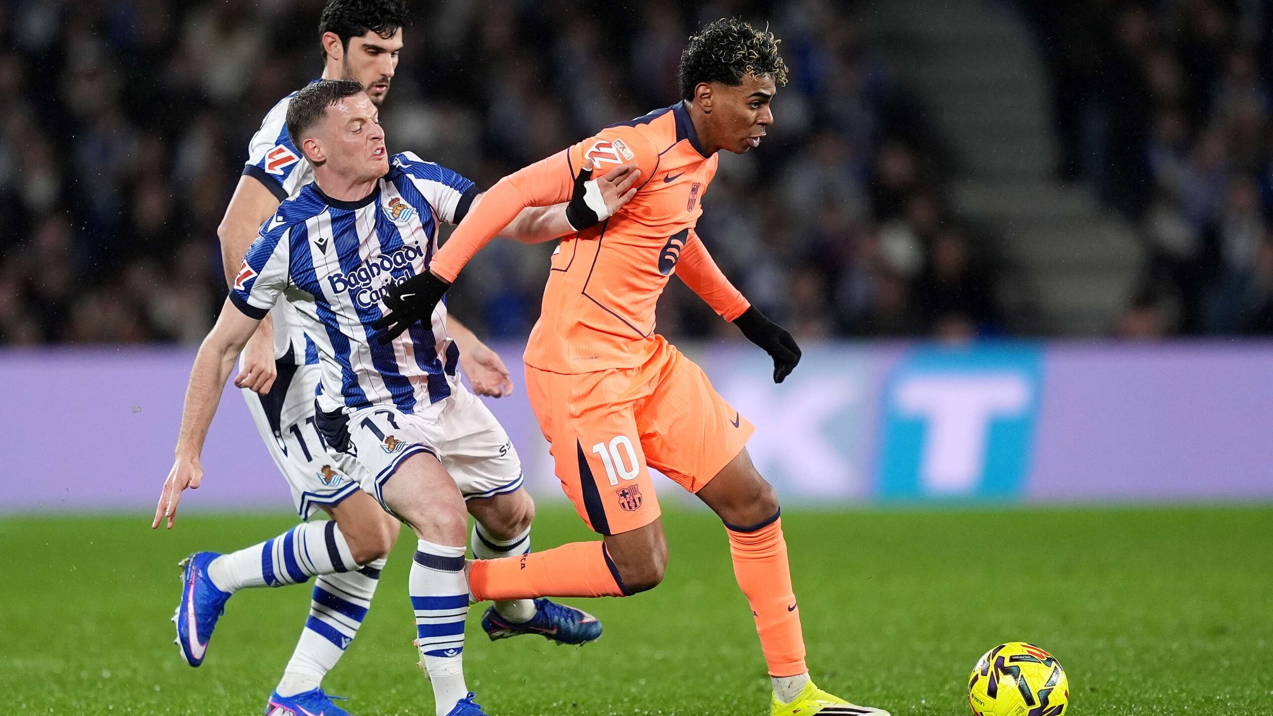 Lamine 'Houdini' Yamal ตะลึงแนวรับ Real Sociedad ด้วยจังหวะเลี้ยงบอลสุดงามที่ Anoeta