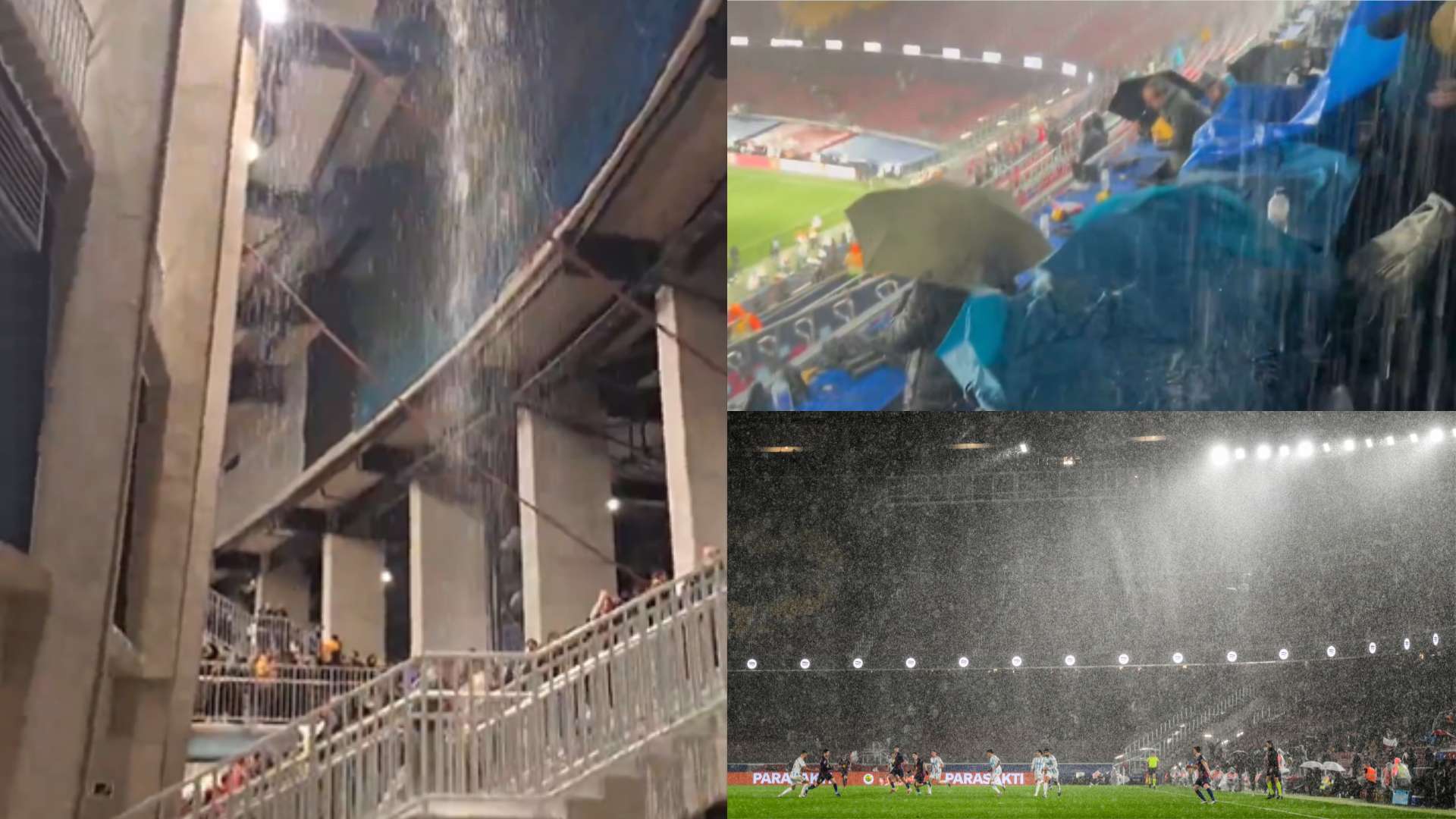 วิดีโอวุ่นวายคัมป์ นูเพิ่มขึ้น! จุดถ่ายทอดสดถูกน้ำท่วมขณะสนามที่ปรับปรุงใหม่รั่วในระหว่างบาร์เซโลนา พบ โอเวียโด