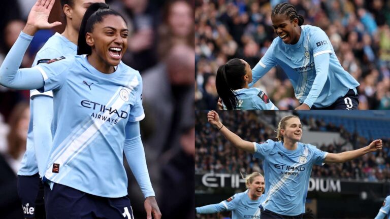 แมนเชสเตอร์ ซิตี้หญิงประกาศศักดา เมฆฟ้า WSL หลังคว่ำ Chelsea 5-1 Kerolin เหมาแฮตทริก รั้งจ่าฝูงห่าง 11 คะแนน