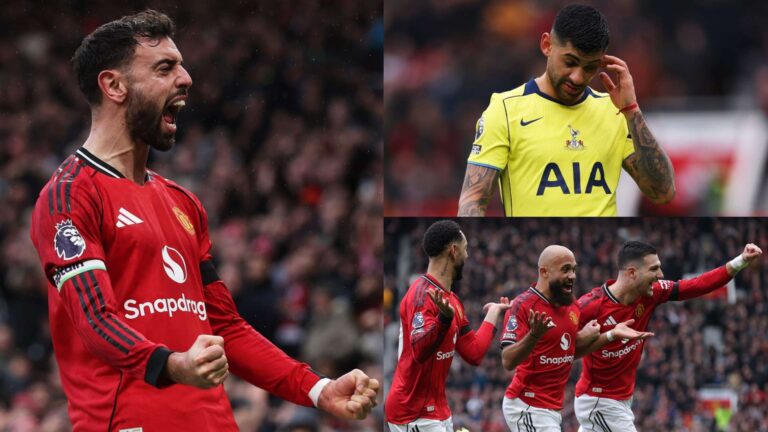 แมนเชสเตอร์ ยูไนเต็ด บุกอัด ท็อตแน่ม ฮ็อตสเปอร์ส 2-0 ใบแดงของ โรเมโร เปลี่ยนเกม บรูโน เฟร์นานเดส โชว์ฟอร์มพาแมนยูควบคุมทิศทาง
