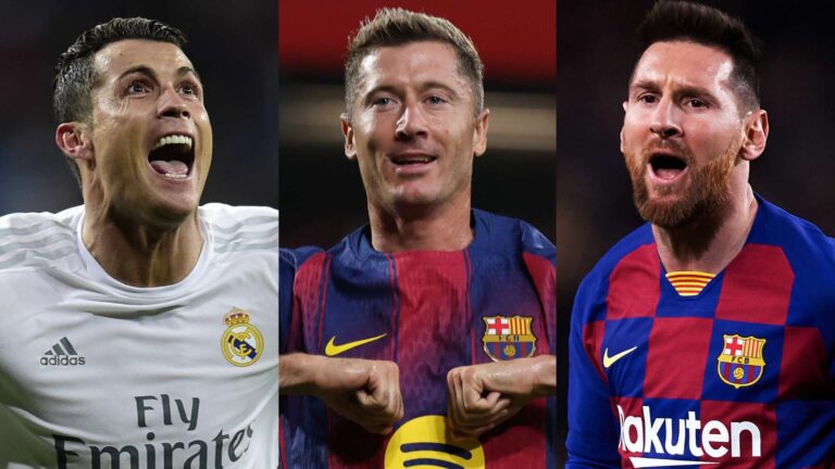 เลวานดอฟสกีร่วมคลับ GOAT กับ เมสซี่ และ โรนัลโด้ พร้อมขยายสถิติยิงประตูให้บาร์เซโลนา