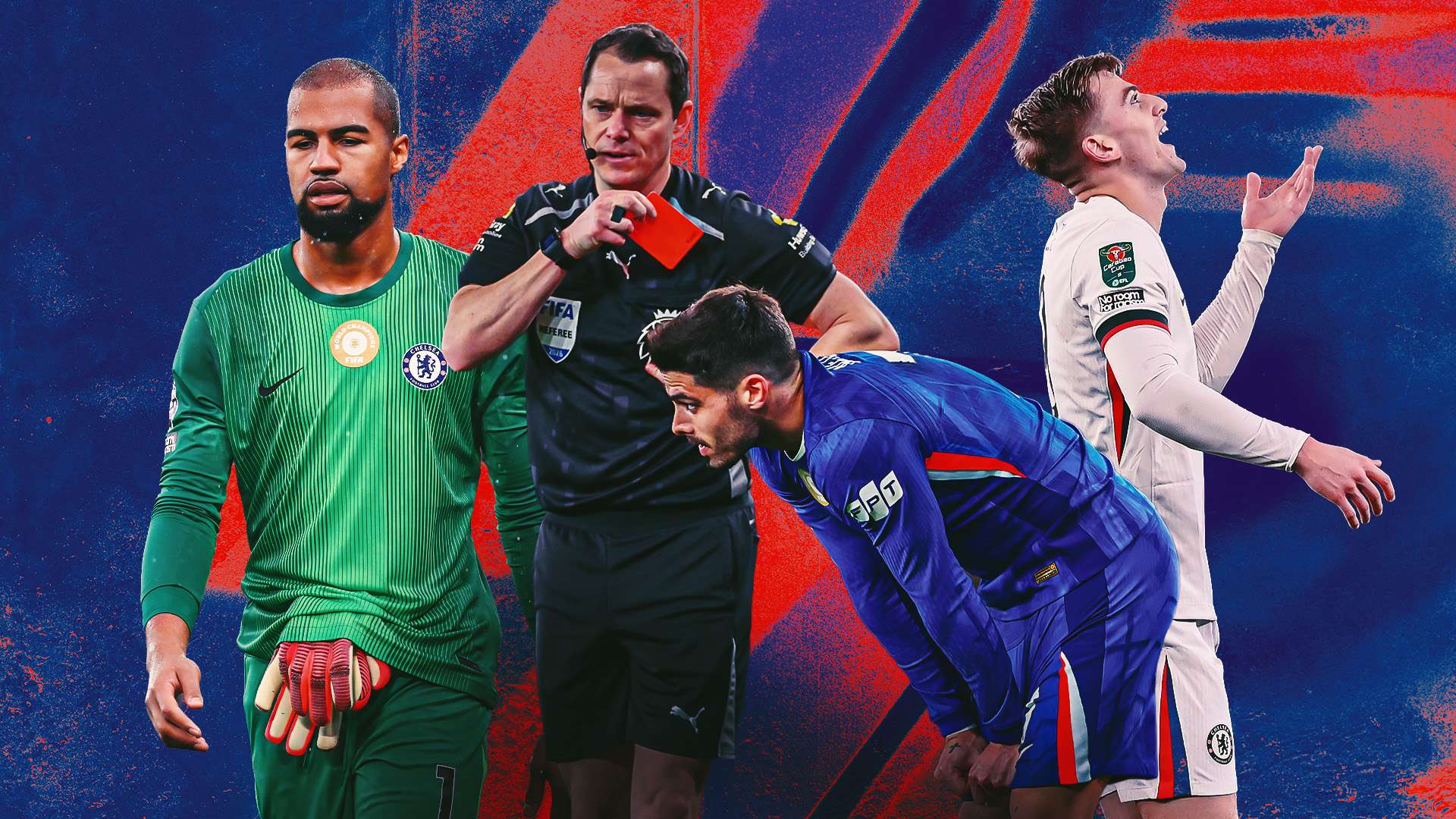 10 ใบแดงในฤดูกาลเดียว! เชลซีโดนไล่ออกมากสุดในฤดูกาล 2025-26 อันดับเรียงตามเหตุผล