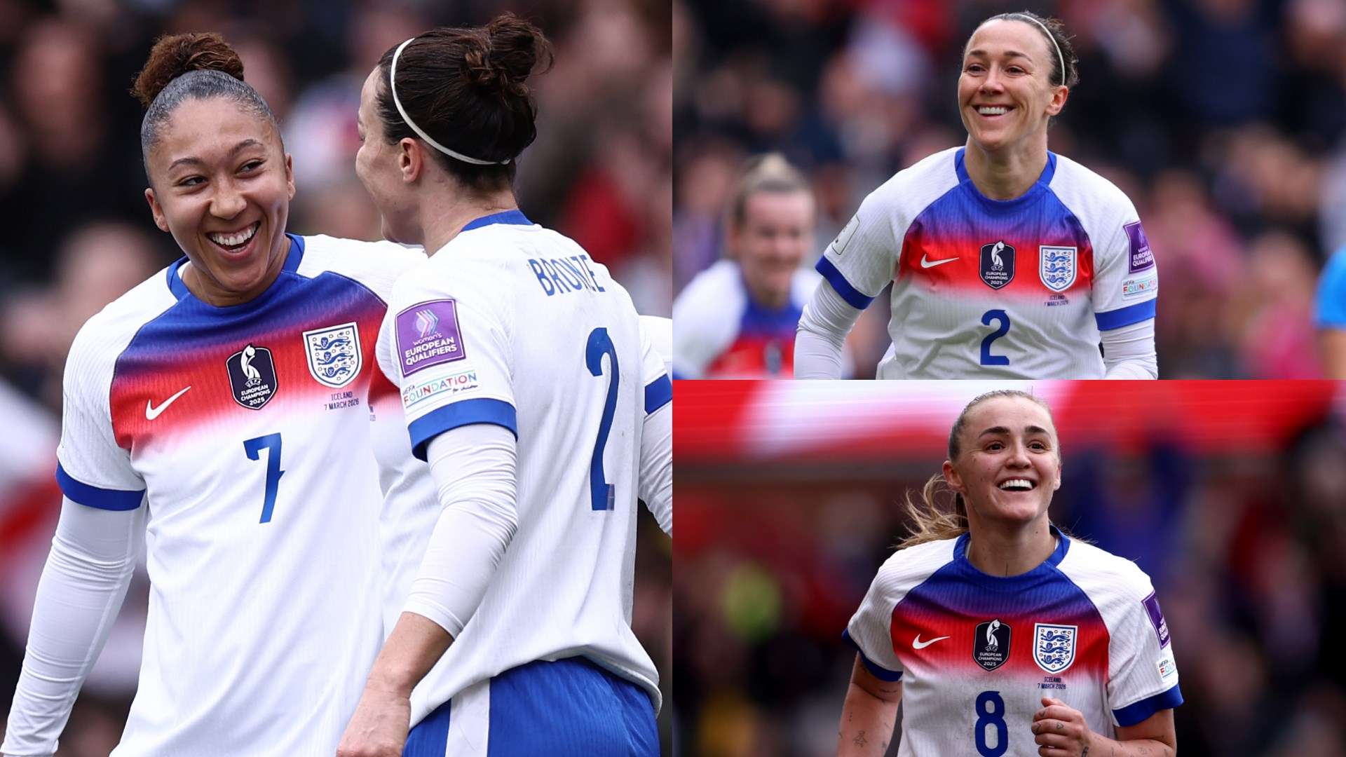 อังกฤษหญิงถล่มไอซ์แลนด์ 2-0 เปิดศึกคัดฟุตบอลโลกรุ่นหญิง 2027 ลอเรน เจมส์เด่น บรอนซ์ทำสถิติ สแตนเวย์ซัดงาม