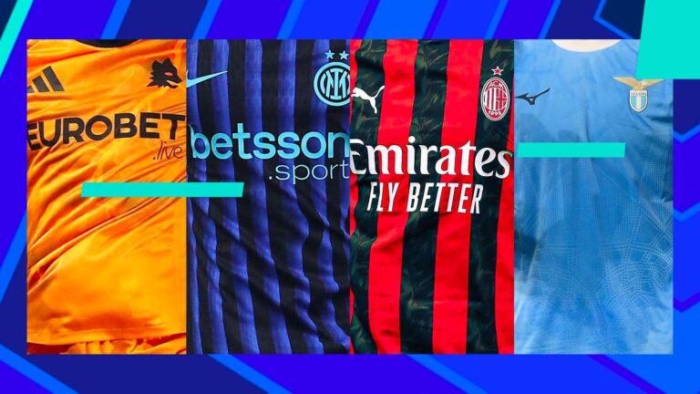 เซเรีย อา เสื้อสปอนเซอร์สูงสุด อินเตอร์ มิลาน และ เอซี มิลาน นำโด่ง 2026/2027 โรมา ฟื้น ลาซิโอ ไม่มีสปอนเซอร์