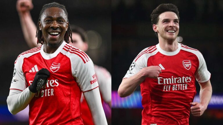 อาร์เซนอล คว้าชัยเหนือ ไบเออร์ เลเวอร์คูเซิน 2-0 ผ่านเข้าสู่รอบก่อนรองชนะเลิศ ยูฟ่า แชมเปียนส์ ลีก ด้วยผลงานของ เอเบเรชี เอเซ่ และ เดคลัน ไรซ์