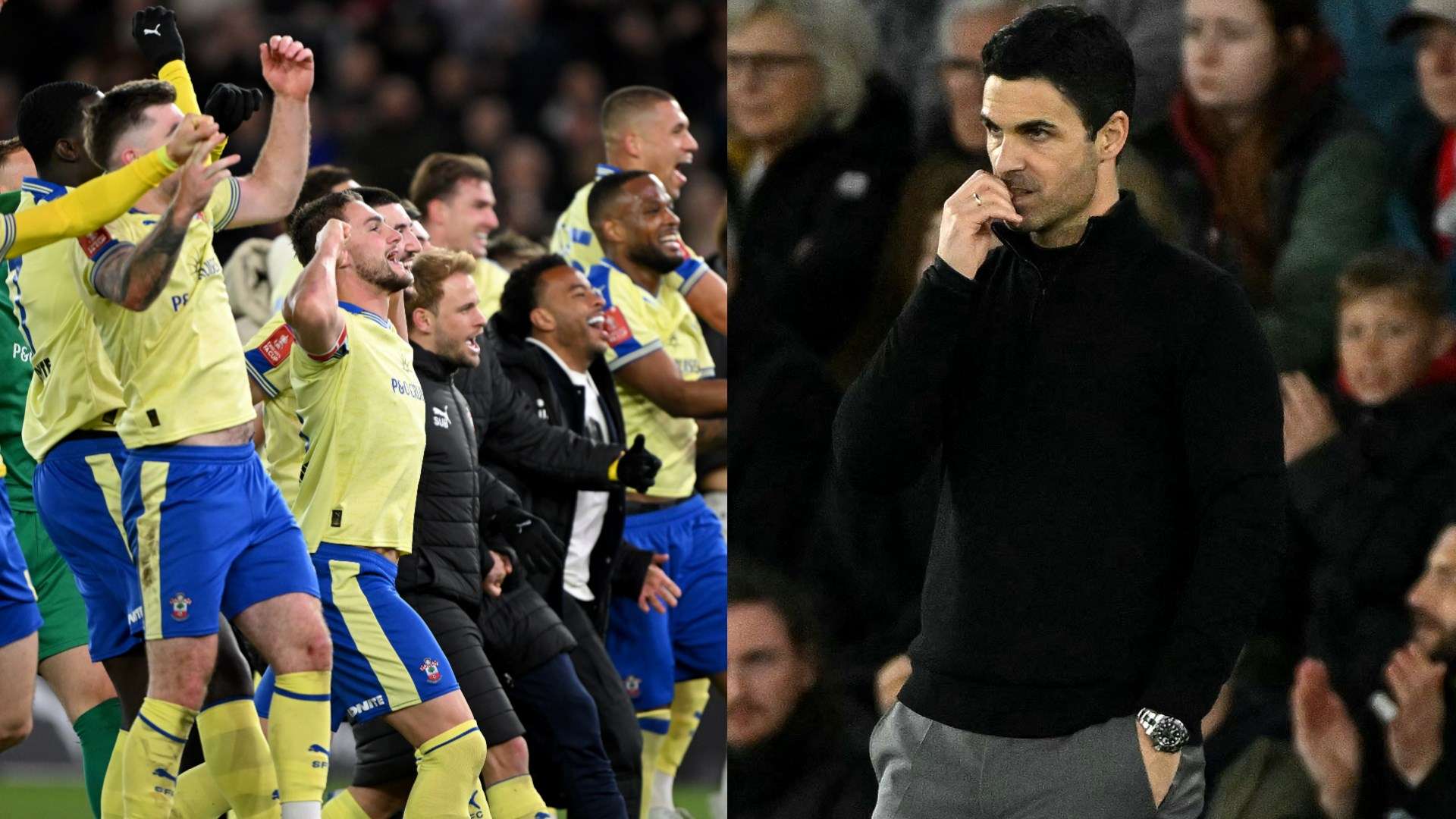 เซาธ์แฮมป์ตันบุกดับอาร์เซนอล 2-1 เข้ารอบรองชนะเลิศเอฟเอคัพที่เวมบลีย์