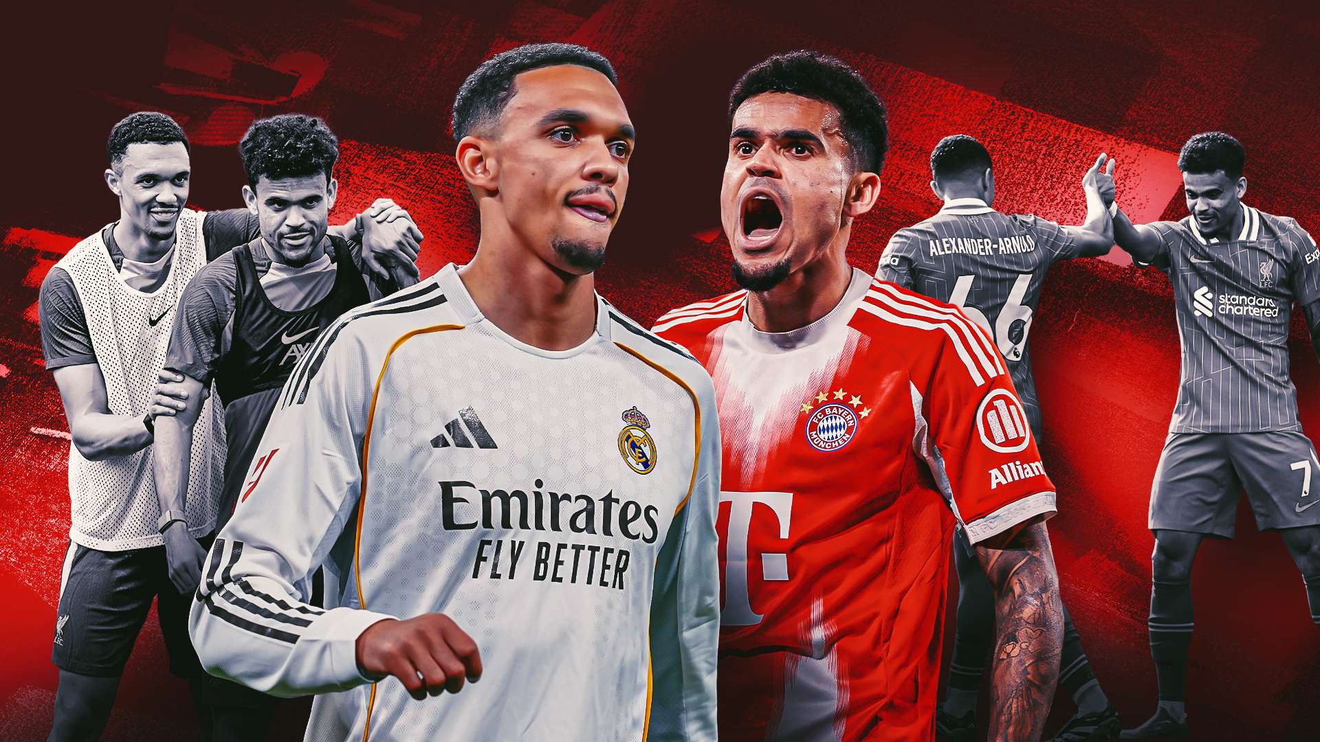 ทรนต์ อเล็กซานเดอร์-อาร์โนลด์ ต้องล็อค ดิอาซ อย่างเด็ดขาดในการปะทะ ยูฟ่า แชมเปียนส์ลีก ระหว่าง เรอัล มาดริด กับ บาเยิร์น มิวนิค มิฉะนั้นโอกาสลุยฟุตบอลโลกของอังกฤษอาจสั่นคลอน