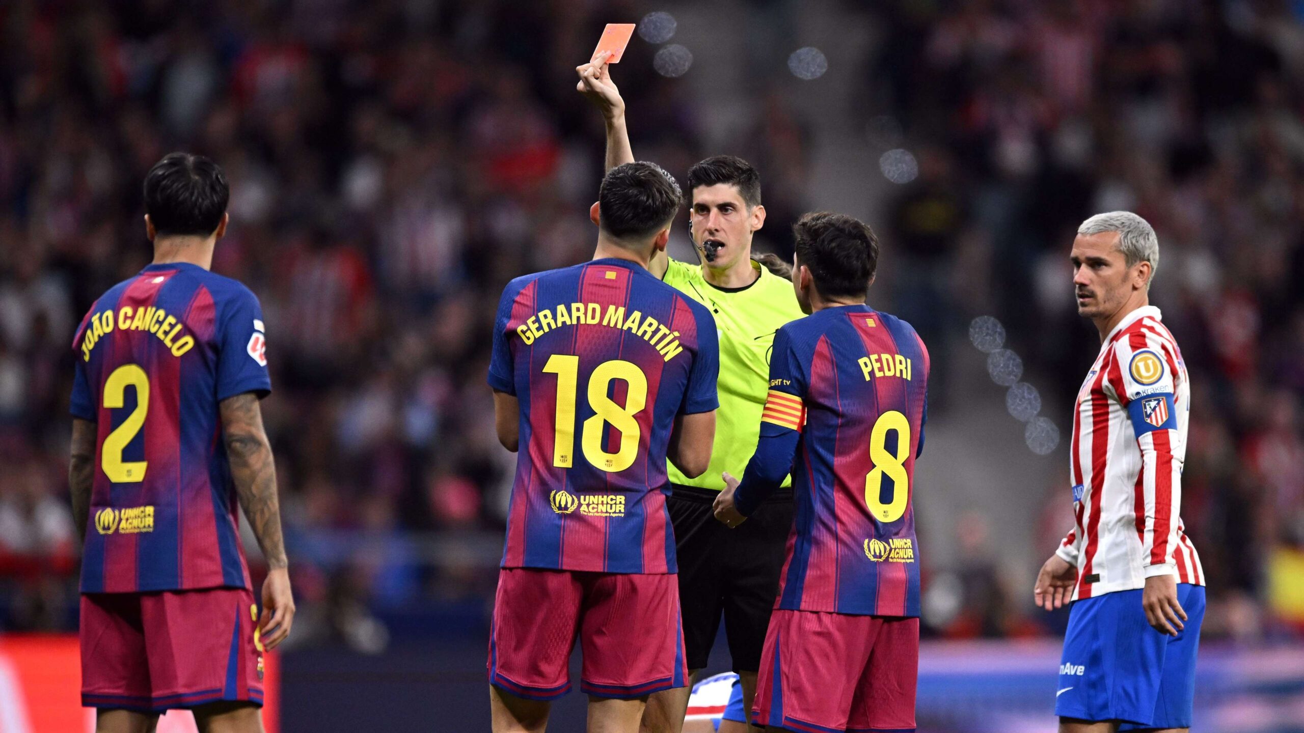 แอตเลติโก มาดริด ได้รับการพิสูจน์ความถูกต้อง หลัง CTA ยอมรับความผิดพลาดของ VAR ใบแดงต่อ เจราร์ด มาร์ติน