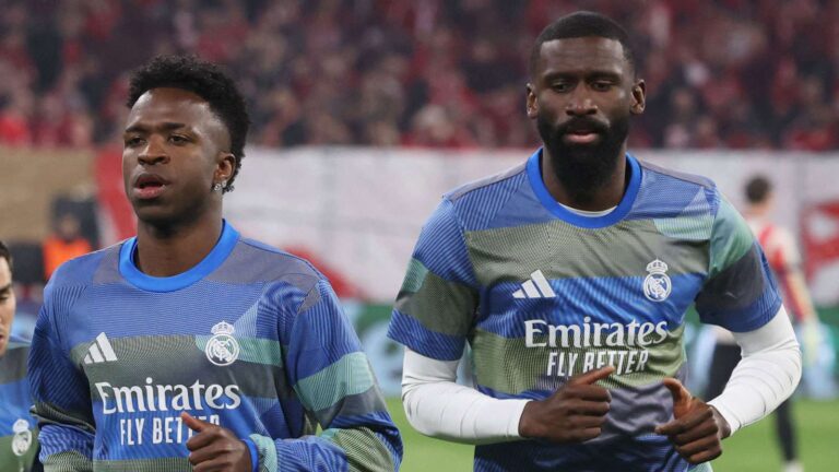 เอวาลด์ ลีนเนนจวก วินิซิอุส จูเนียร์ และรูดิเกอร์ หลังปะทะกับ โยซิป สตานิสิช และ อัลฟอนโซ ดาวิส แนะรูดิเกอร์พลาดฟุตบอลโลก