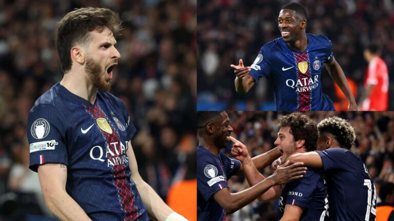 ควารัตสเคลียลา และ เดมเบเล่ ยิงสองประตู ปารีส แซงต์-แชร์กแมง บด บาเยิร์น มิวนิค 5-4 นำก่อนเลกสอง ยูฟ่า แชมเปียนส์ลีก