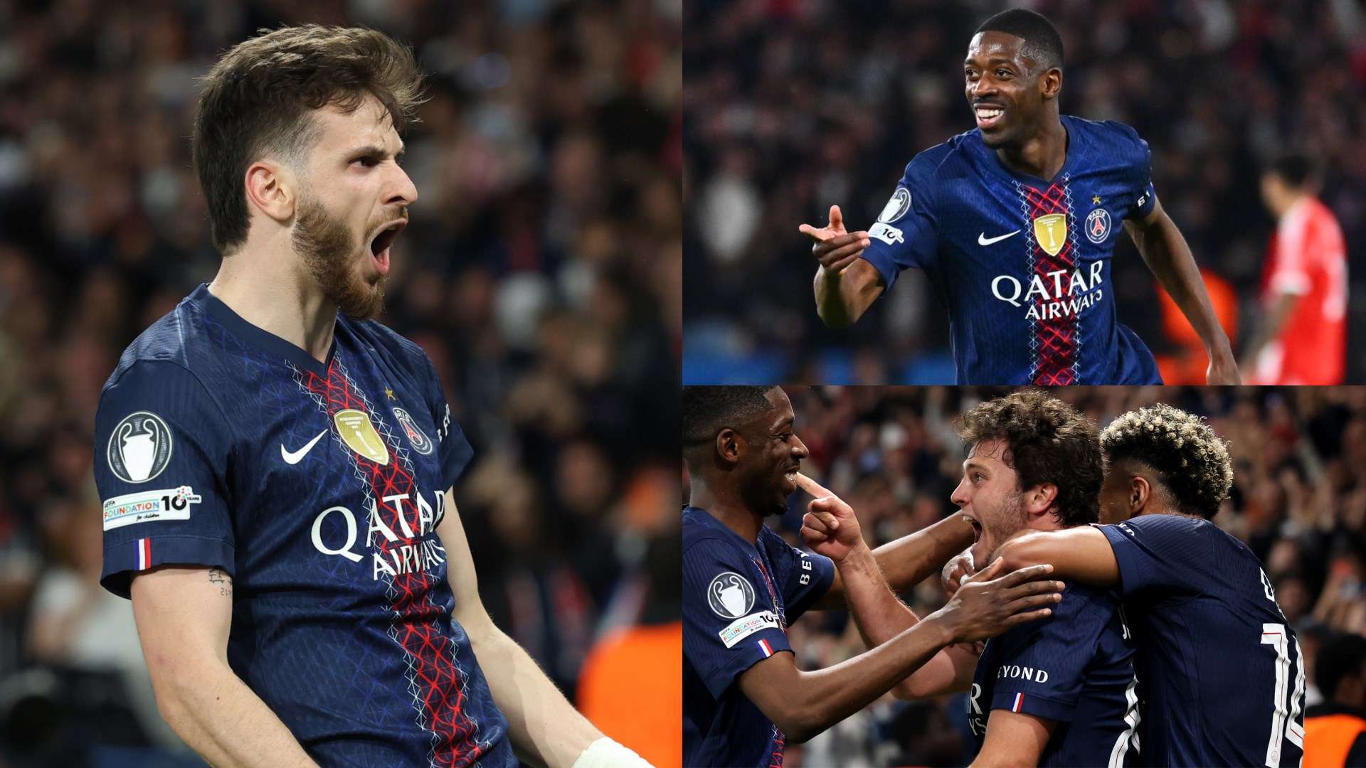 ควารัตสเคลียลา และ เดมเบเล่ ยิงสองประตู ปารีส แซงต์-แชร์กแมง บด บาเยิร์น มิวนิค 5-4 นำก่อนเลกสอง ยูฟ่า แชมเปียนส์ลีก