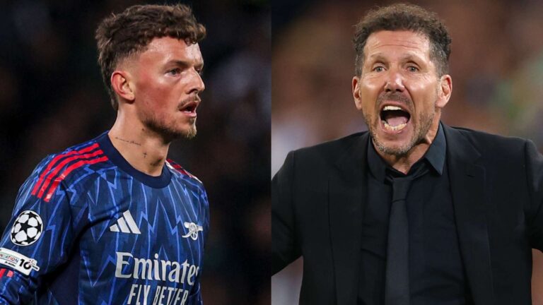 ซิเมโอเน่เห็นแดงต่อการดูหมิ่นตรา หลังจบเกม แอตเลติโก มาดริด ปะทะ อาร์เซนอล: ตบหลังเบ็น ไวต์หลายครั้ง พร้อมทฤษฎีเดินเหยียบตรา