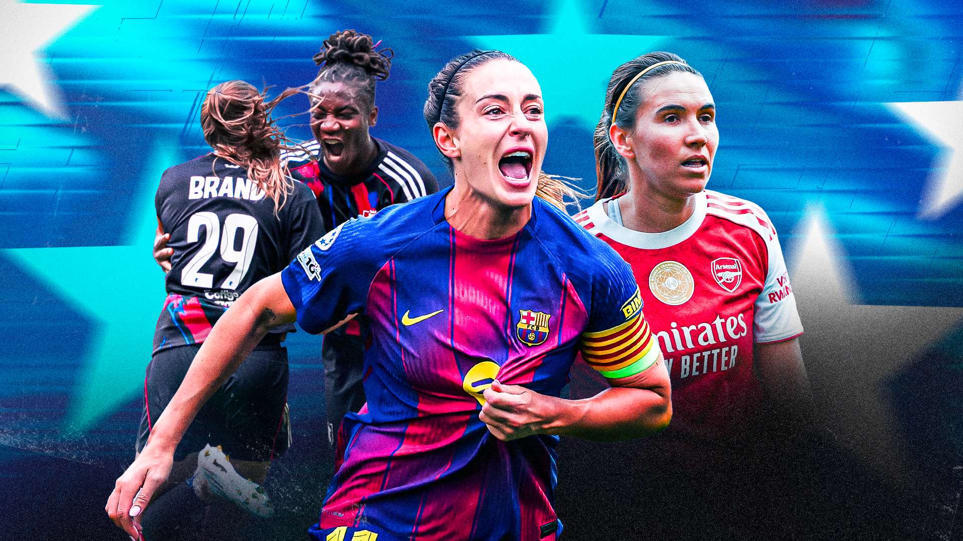 ฟุตบอลหญิง ยูฟ่า แชมเปี้ยนส์ ลีก 2025-26 รอบรองชนะเลิศ: ปูเตลลาส-ดูมอร์นาย ลุ้นบัลลงดอร์ ขณะที่ คัลเดเทย์-ฮาร์เดอร์พลาดเป้า