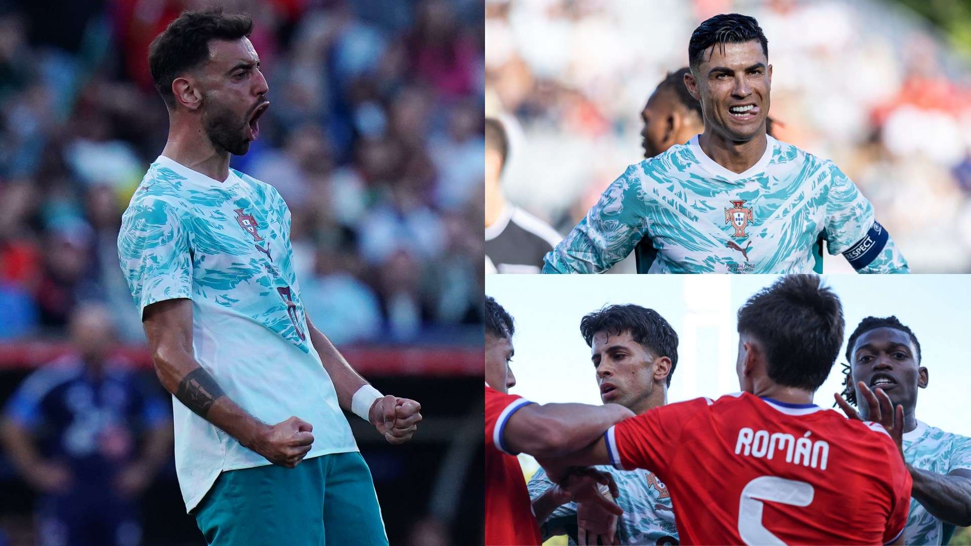 บรุนโน เฟร์นานเดส คีย์แมนทีมชาติโปรตุเกส พาโปรตุเกสชนะชิลี 2-1 ในเกมอุ่นเครื่องที่ลิสบอน